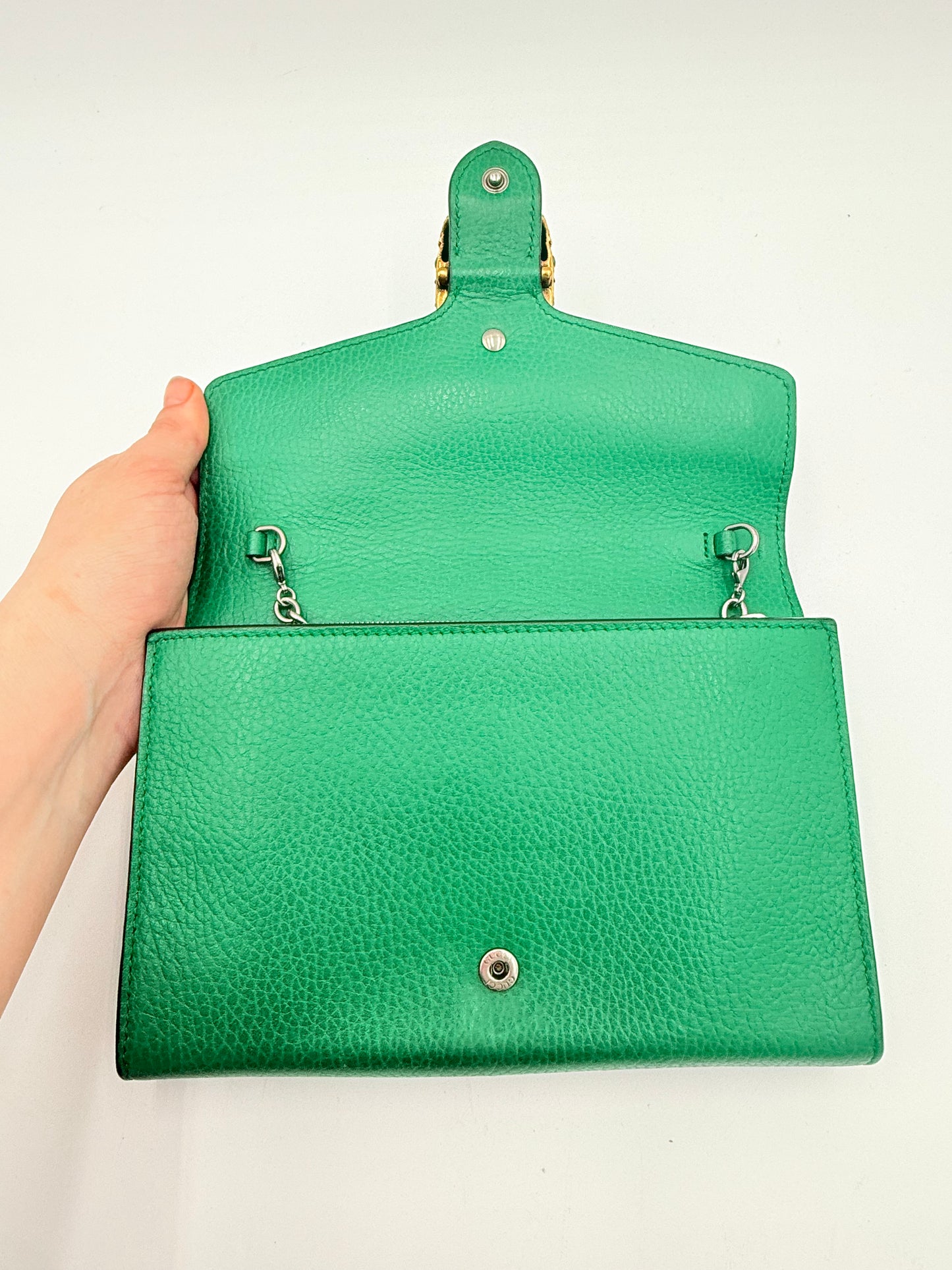 Crossbody Luxury Designer By Gucci In Green, Size:Medium