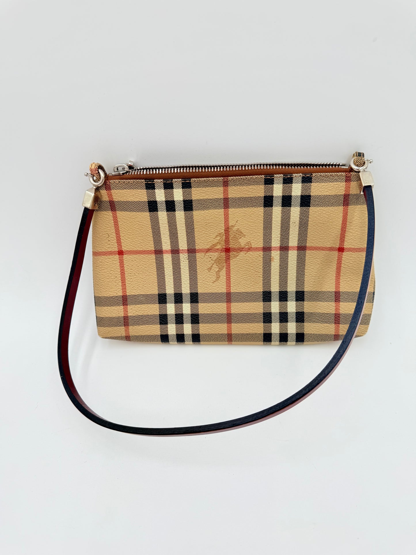 Handbag Luxury Designer By Burberry In Plaid Pattern, Size:Small