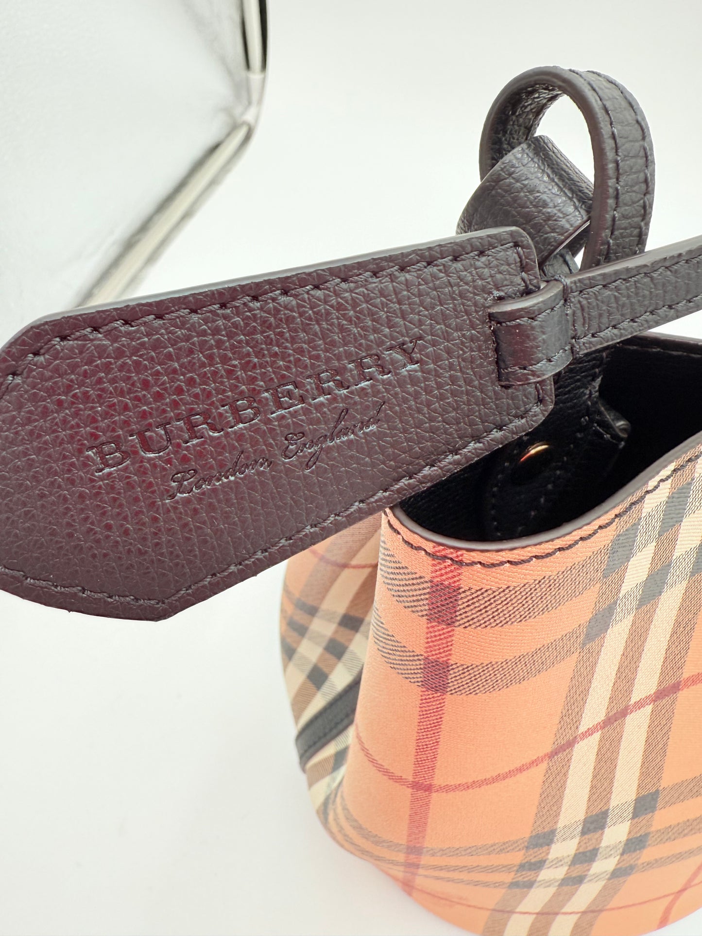 Crossbody Luxury Designer By Burberry In Plaid Pattern, Size:Small
