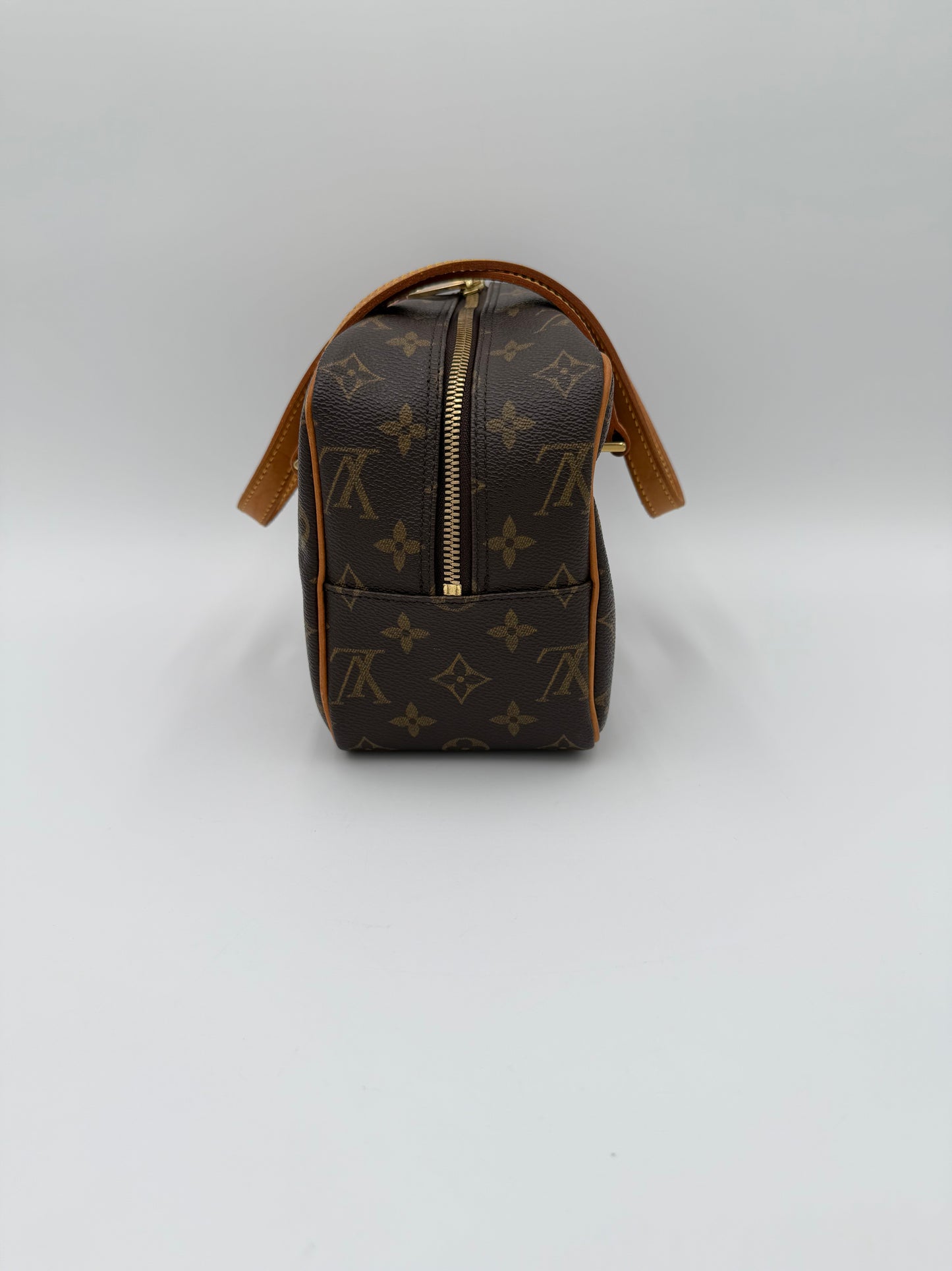 Handbag Luxury Designer By Louis Vuitton In Brown, Size:Medium