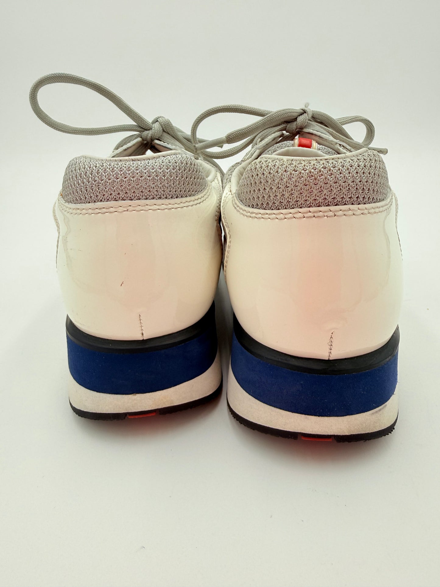 Shoes Luxury Designer By Prada In White, Size:8.5
