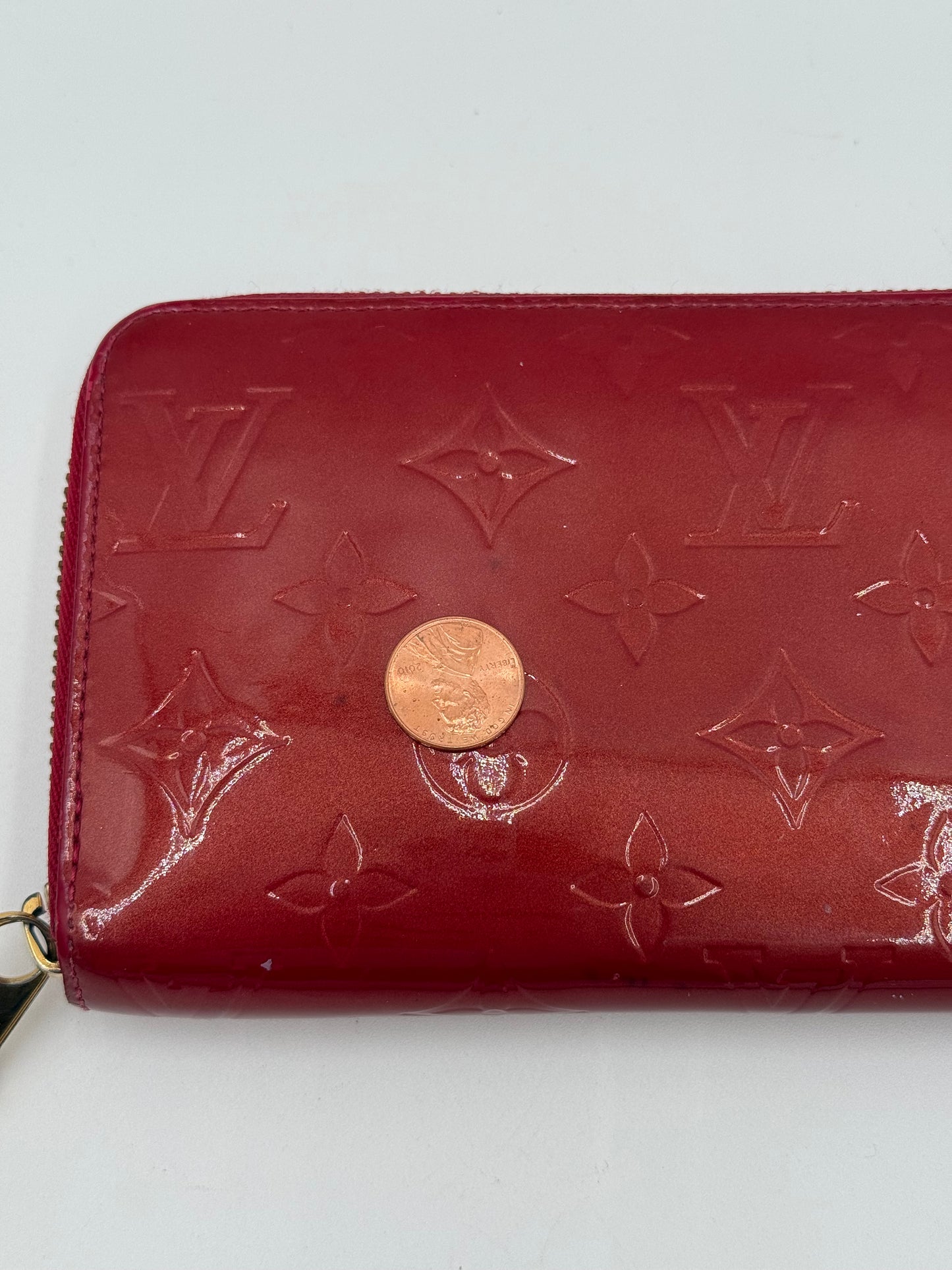 Wallet Luxury Designer By Louis Vuitton In Red, Size:Large