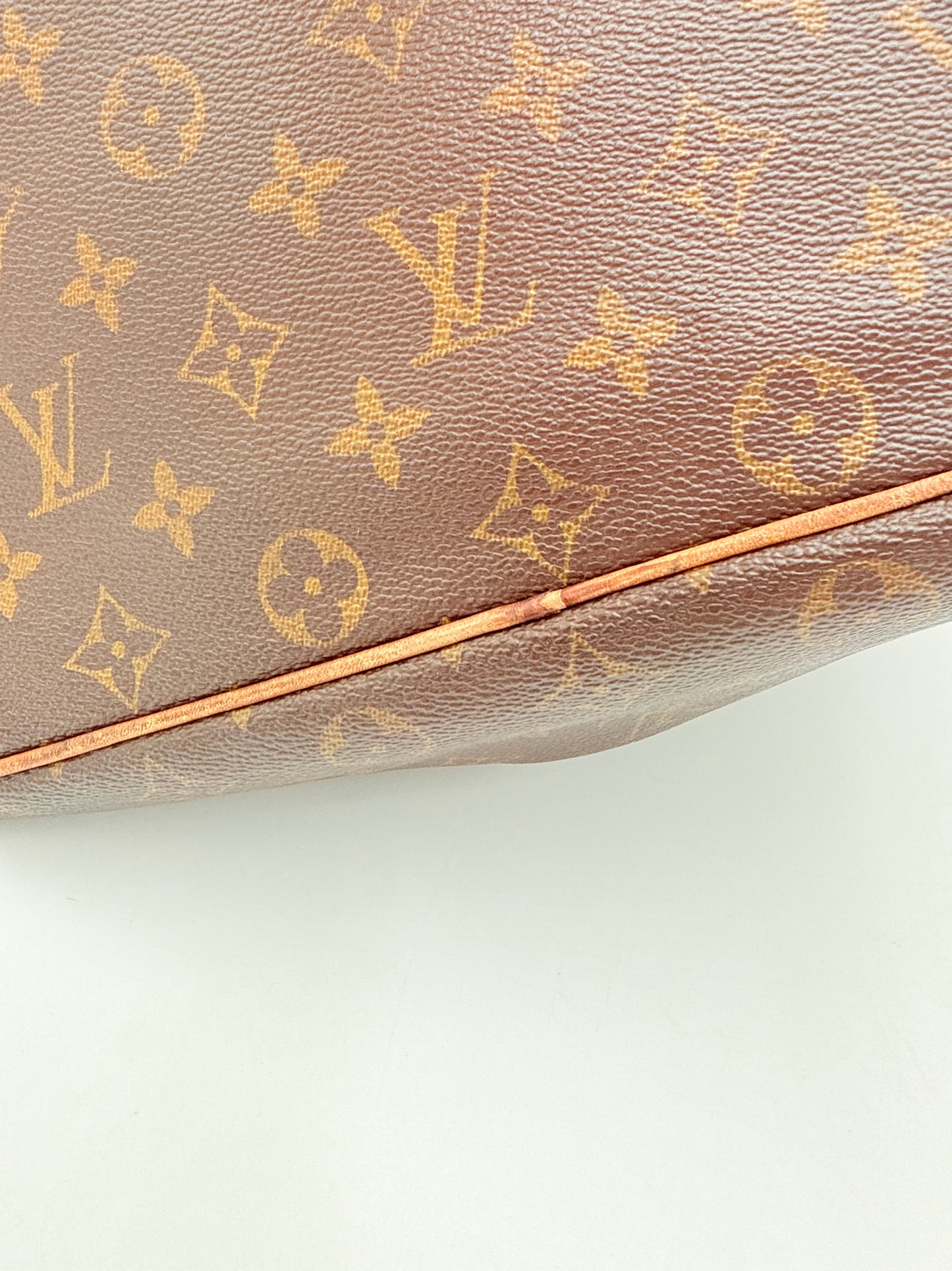 Tote Luxury Designer By Louis Vuitton In Brown & Tan, Size:Medium
