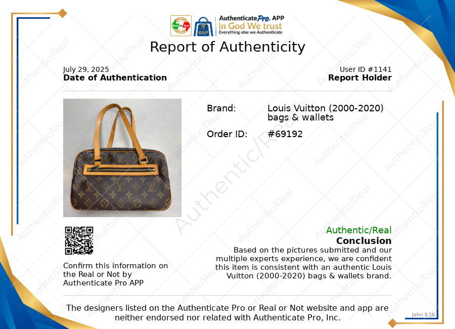 Handbag Luxury Designer By Louis Vuitton In Brown, Size:Medium