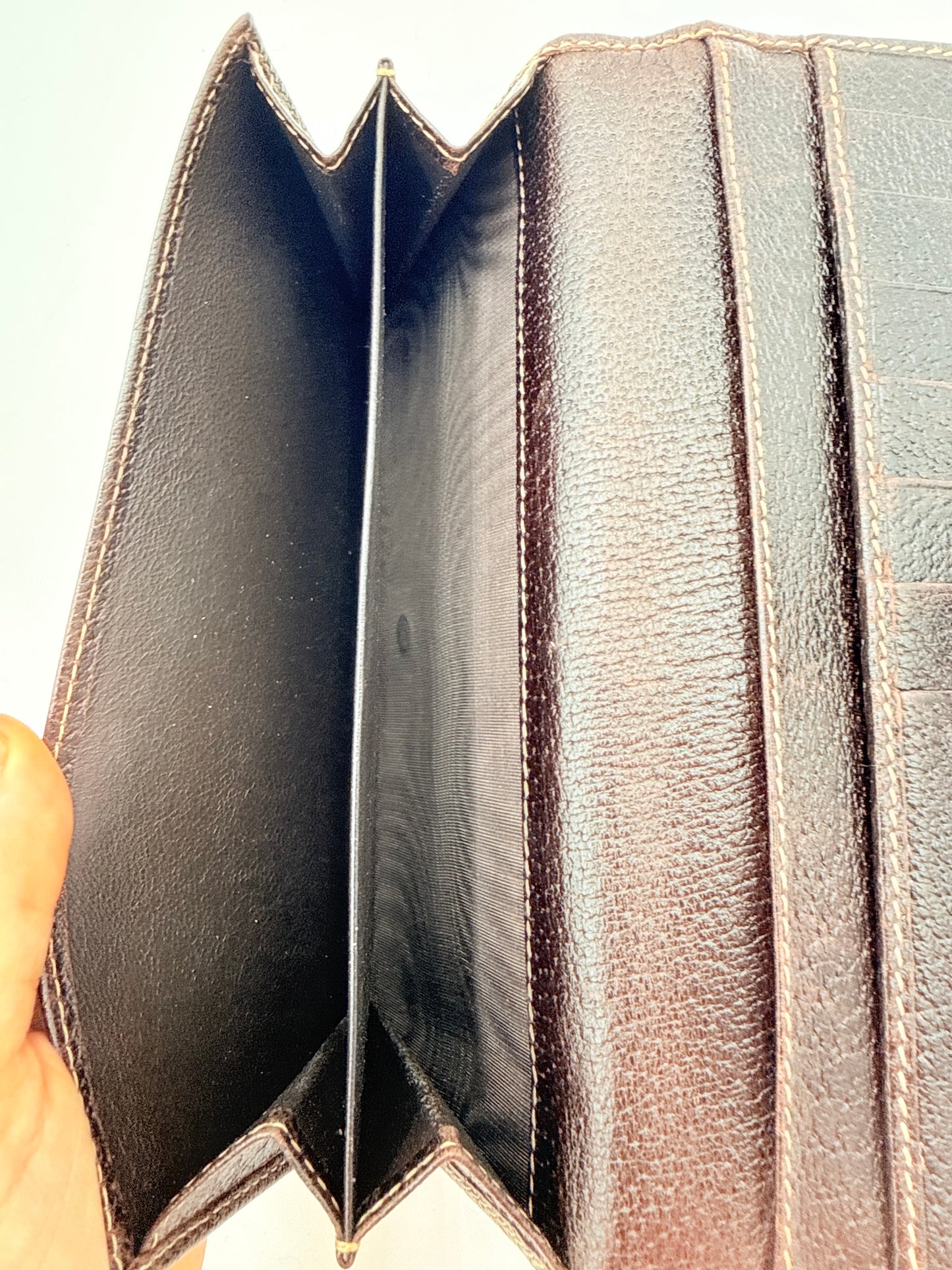 Wallet Luxury Designer By Gucci In Brown, Size:Large