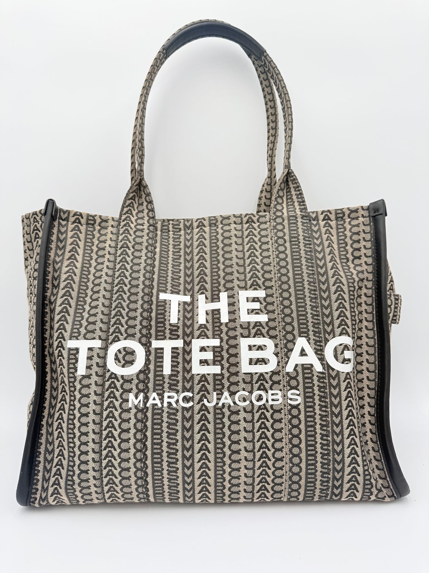 Tote Luxury Designer By Marc Jacobs In Black & Tan, Size:Large