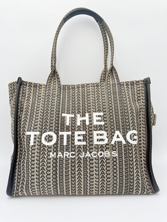 Tote Luxury Designer By Marc Jacobs In Black & Tan, Size:Large