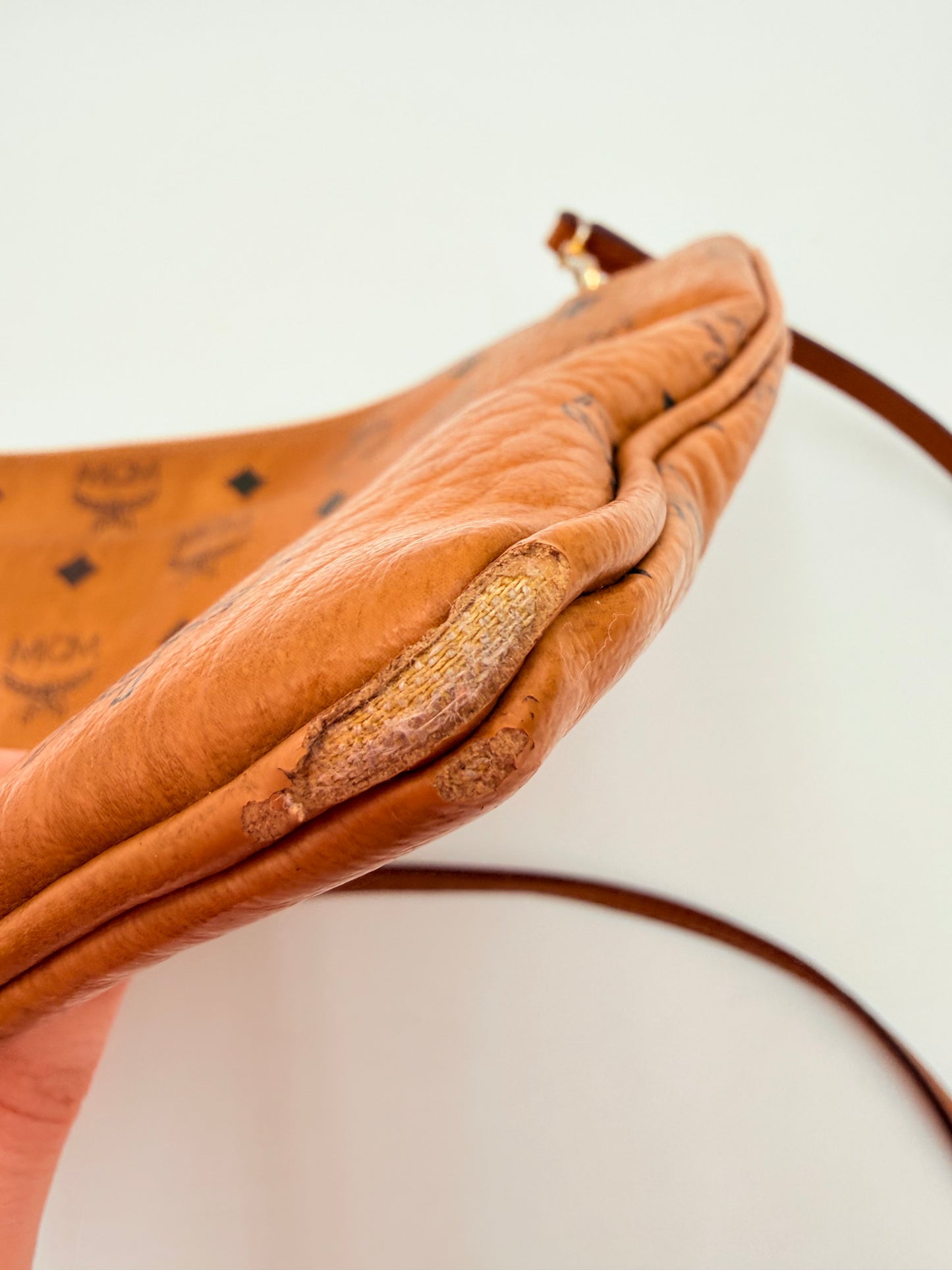 Crossbody Luxury Designer By Mcm In Tan, Size:Medium