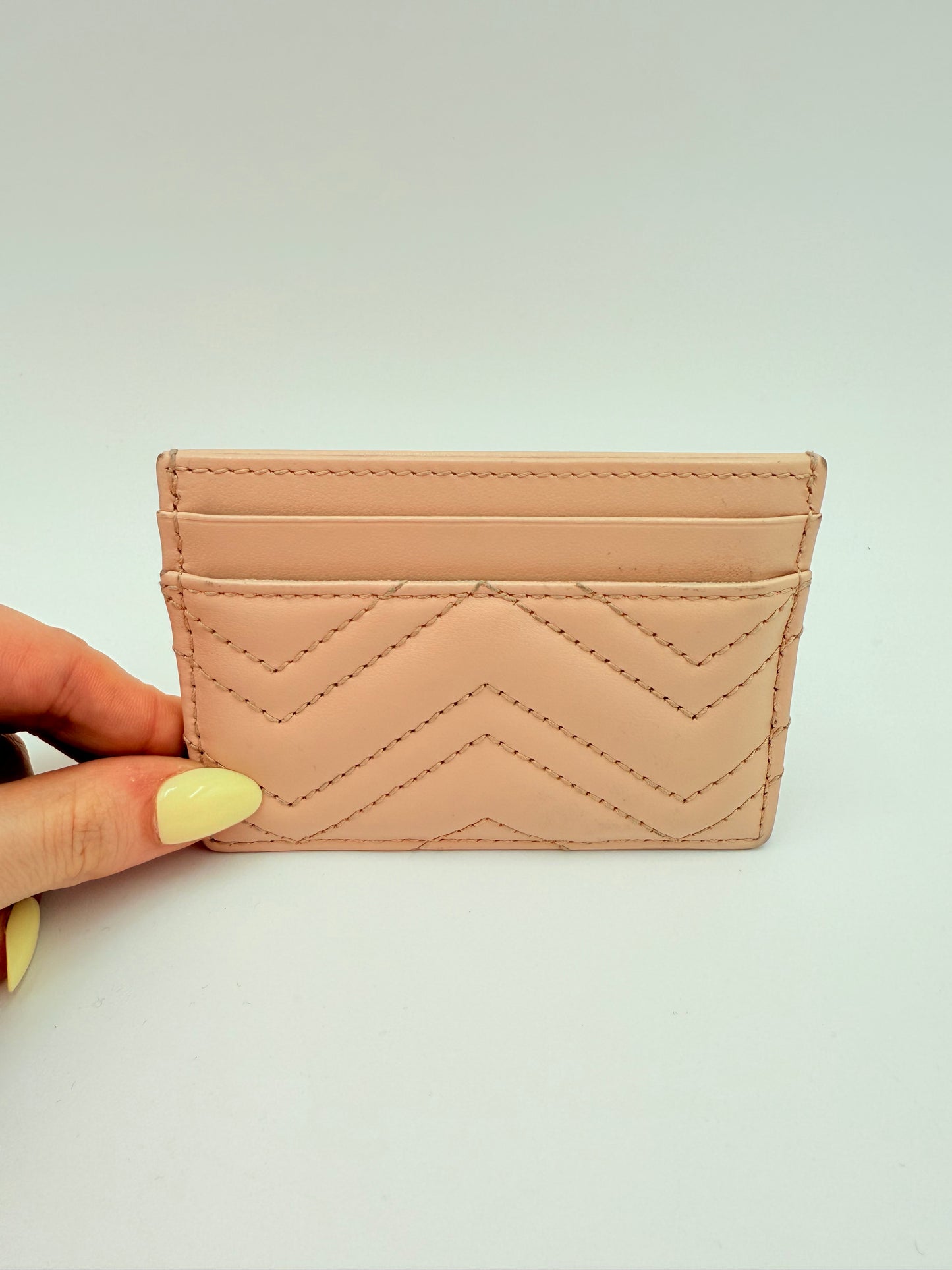 Id/Card Holder Luxury Designer By Gucci In Peach