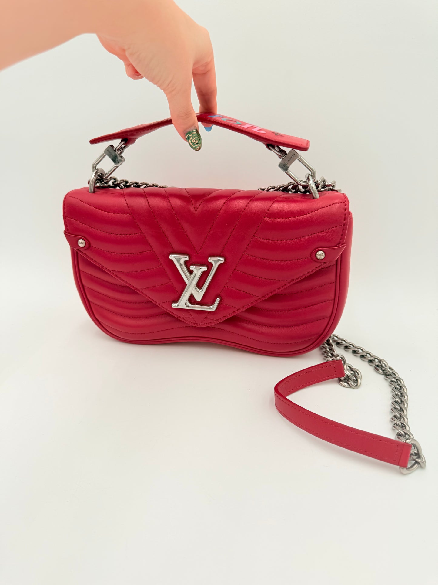 Handbag Luxury Designer By Louis Vuitton In Red, Size:Medium