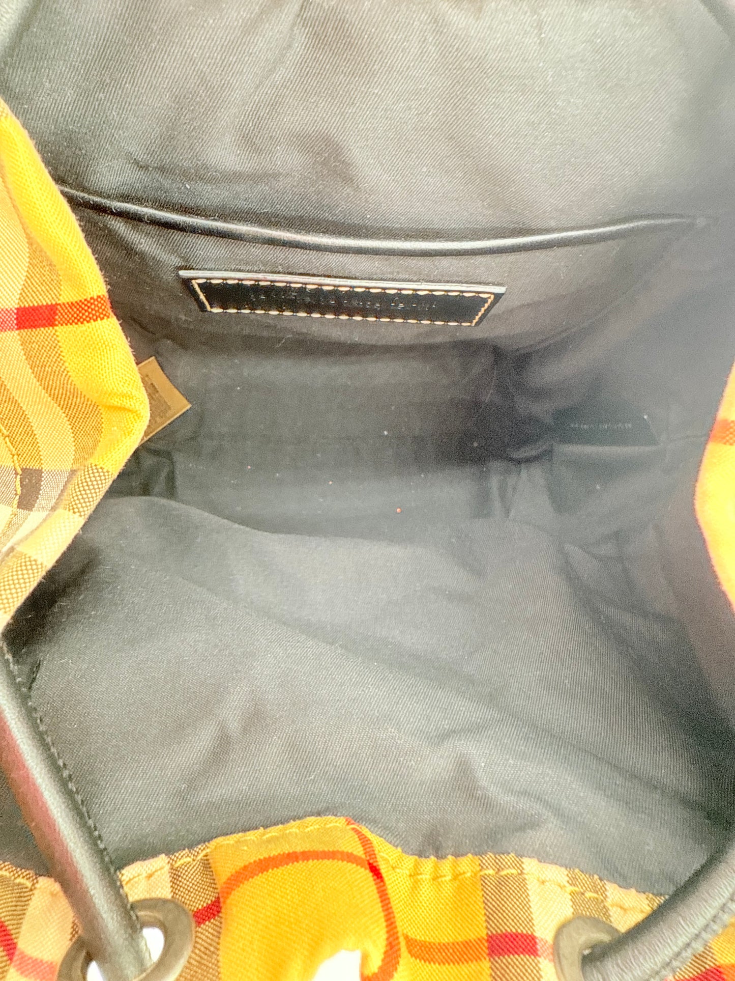 Backpack Luxury Designer By Burberry In Plaid Pattern, Size:Small