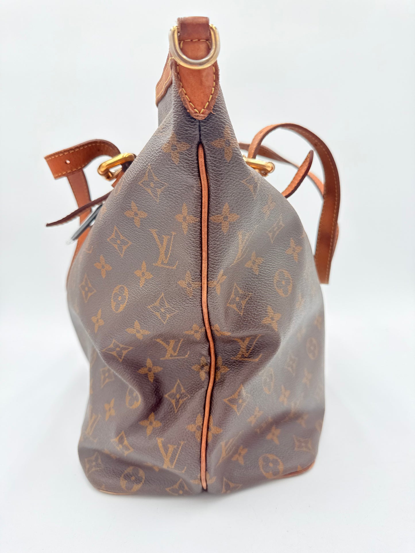 Tote Luxury Designer By Louis Vuitton In Brown & Tan, Size:Medium