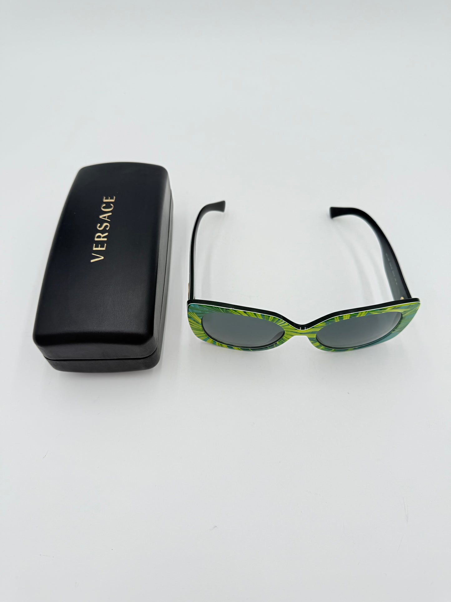Sunglasses Luxury Designer By Versace In Green & Yellow
