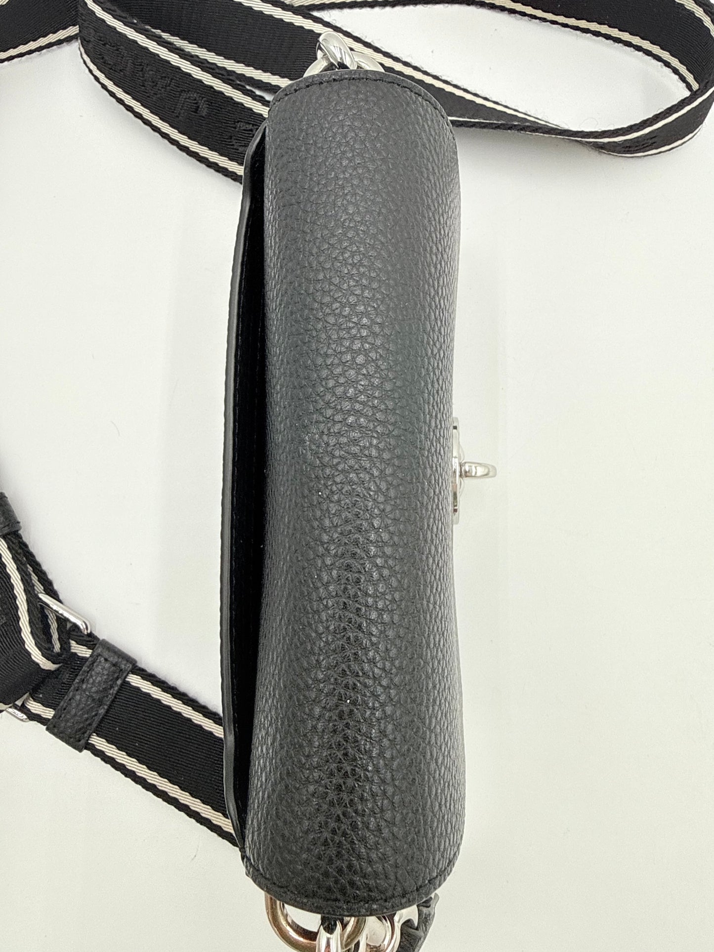 Crossbody Luxury Designer By Marc Jacobs In Black & Silver, Size:Small