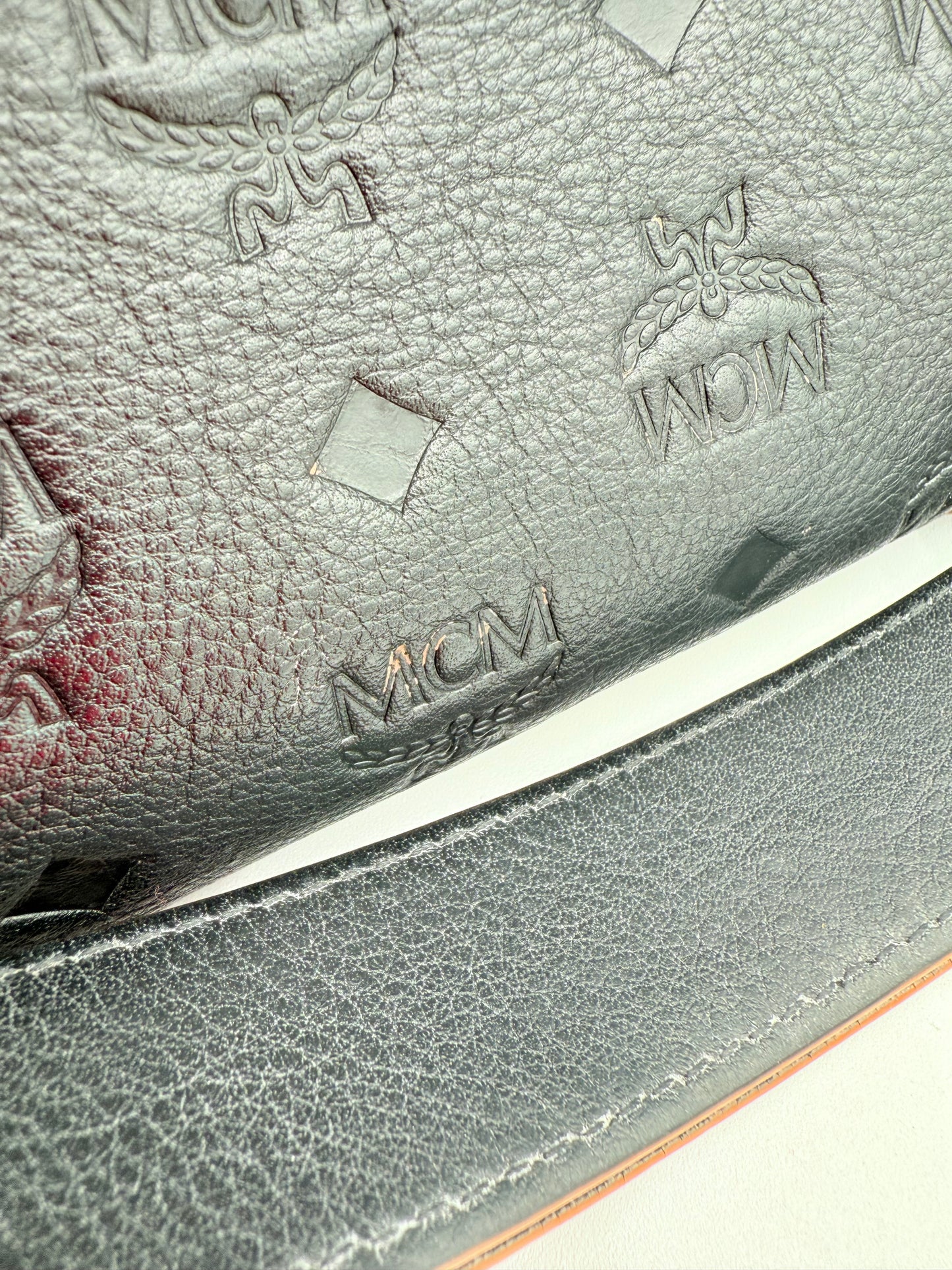 Handbag Luxury Designer By Mcm In Black, Size:Medium