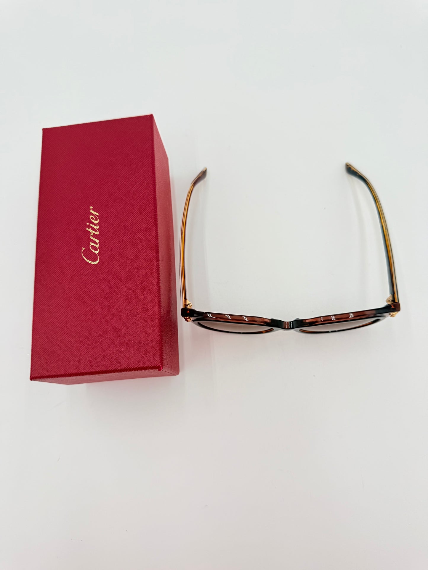 Sunglasses Luxury Designer By Cartier In Tortoise Shell Print