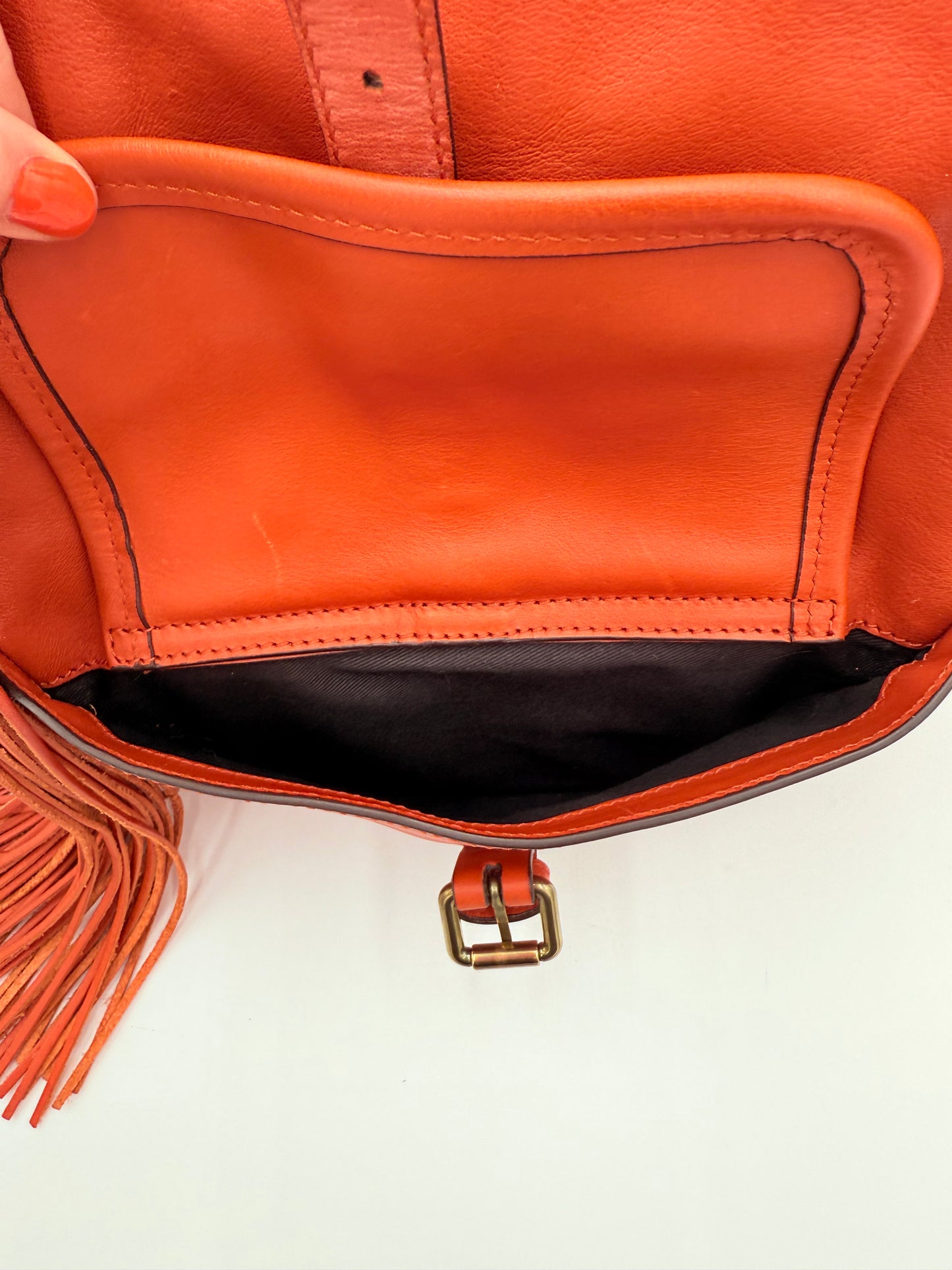 Handbag Luxury Designer By Chloe In Orange, Size:Large