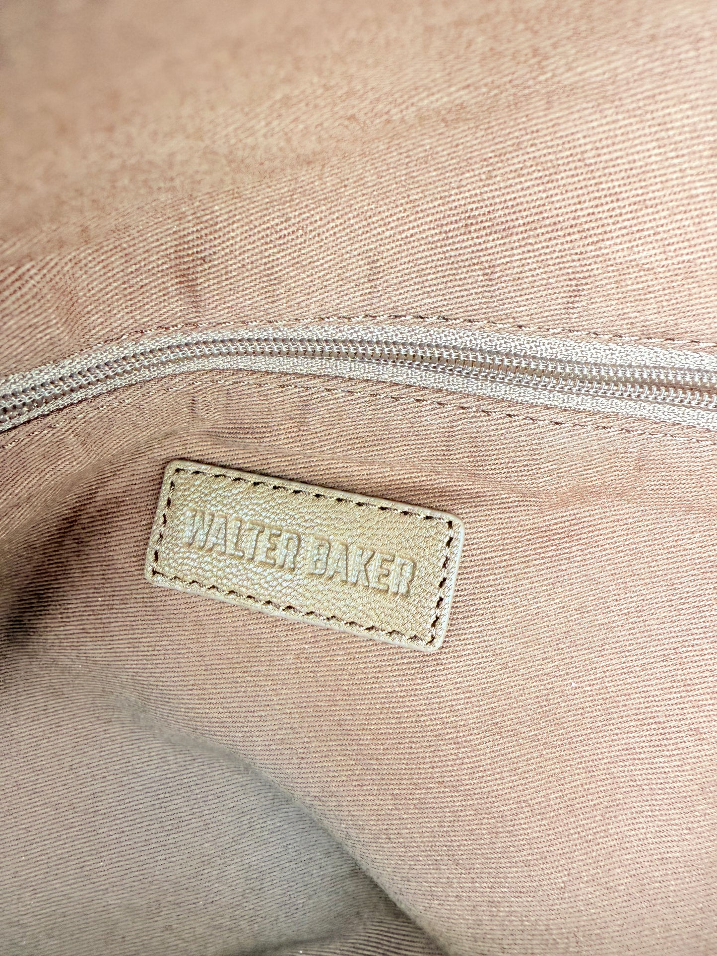 Handbag Leather By Walter Baker, Size: Large