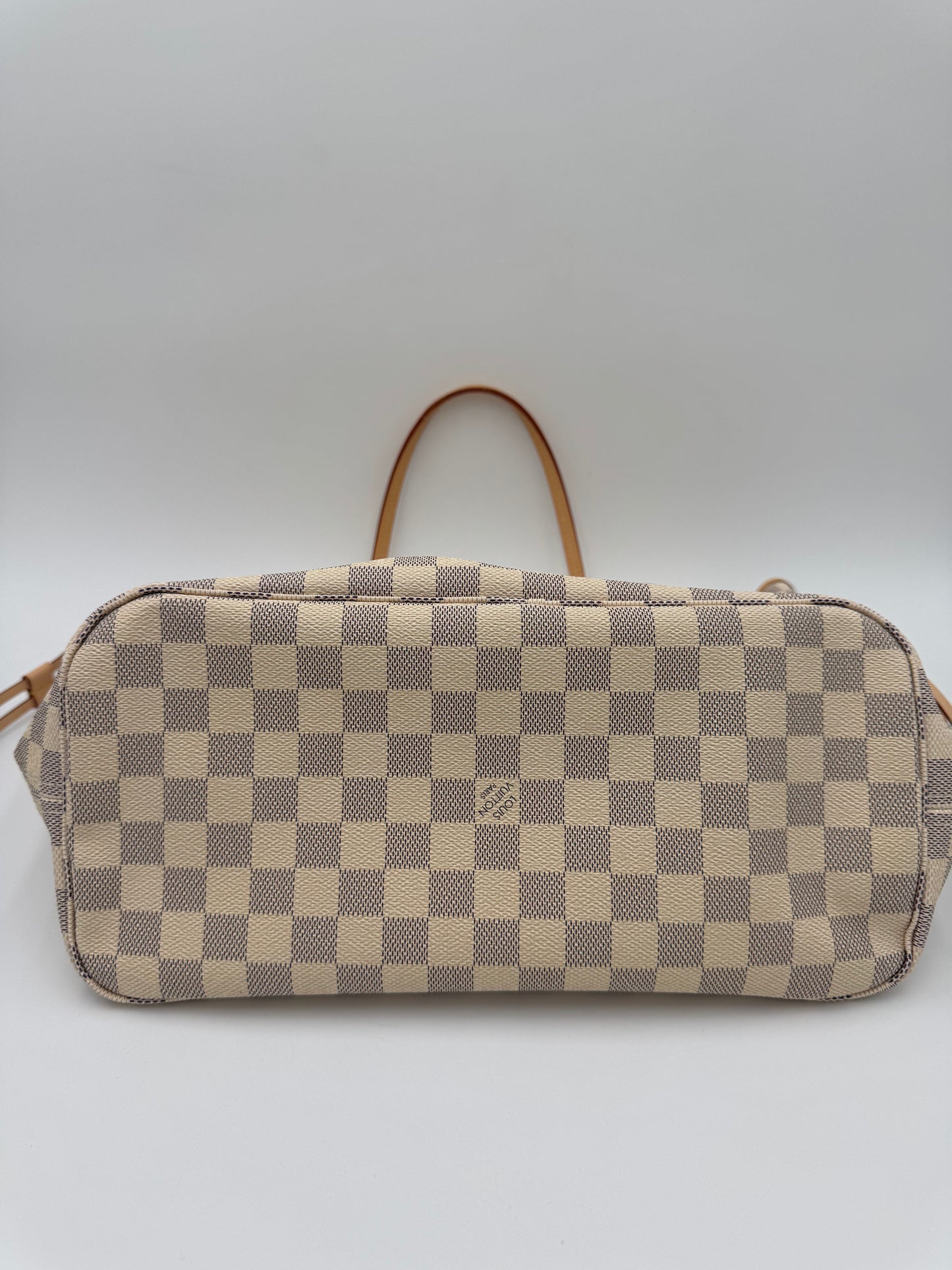 Tote Luxury Designer By Louis Vuitton In Blue & Cream, Size:Medium