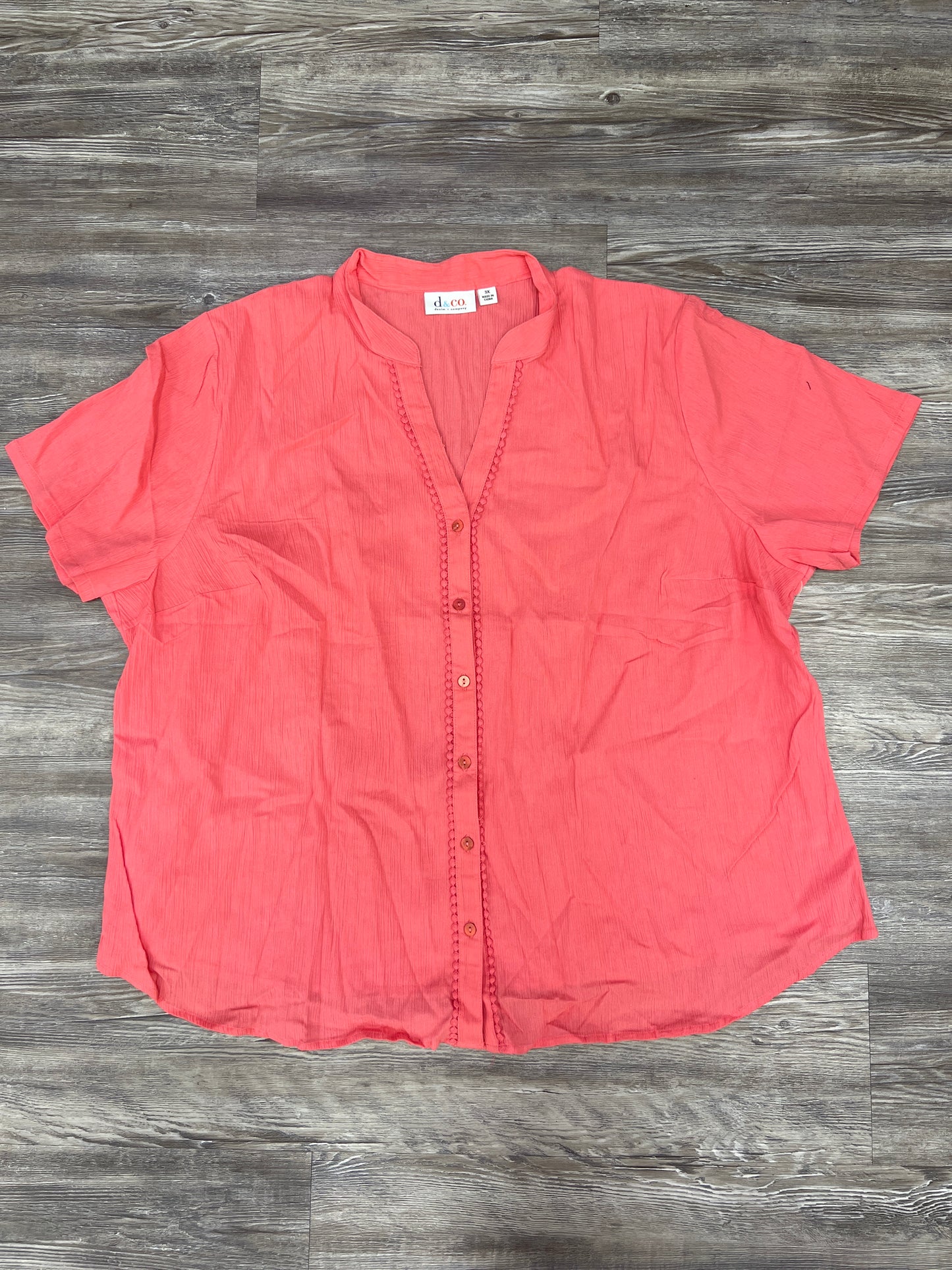 Top Short Sleeve By Denim And Co Size: 3x