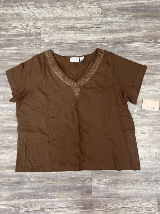Top Short Sleeve Basic By Liz Claiborne O Size: 3x